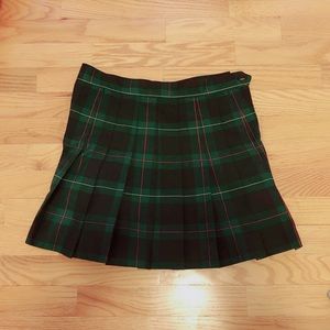 american apparel green plaid tennis skirt